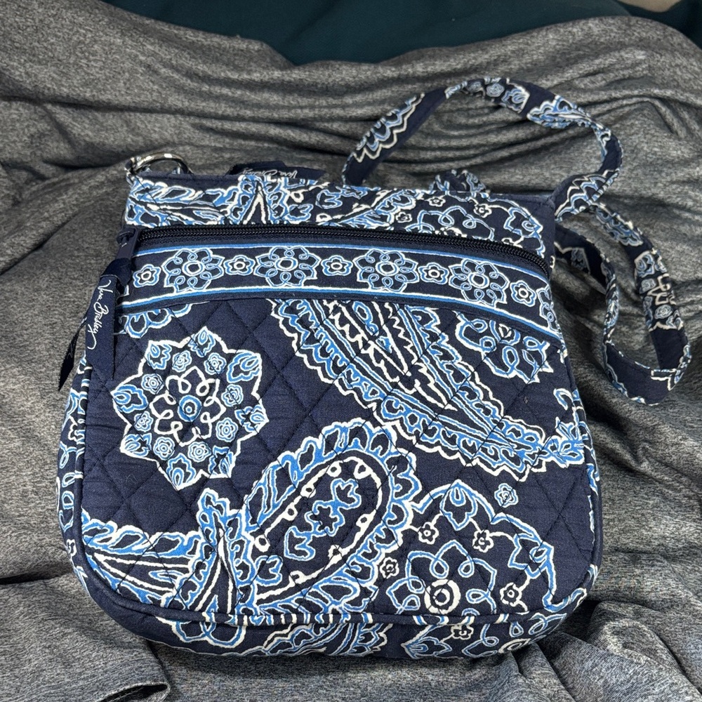 Vera Bradley Blue Paisley Quilted Women's Crossbody Bag